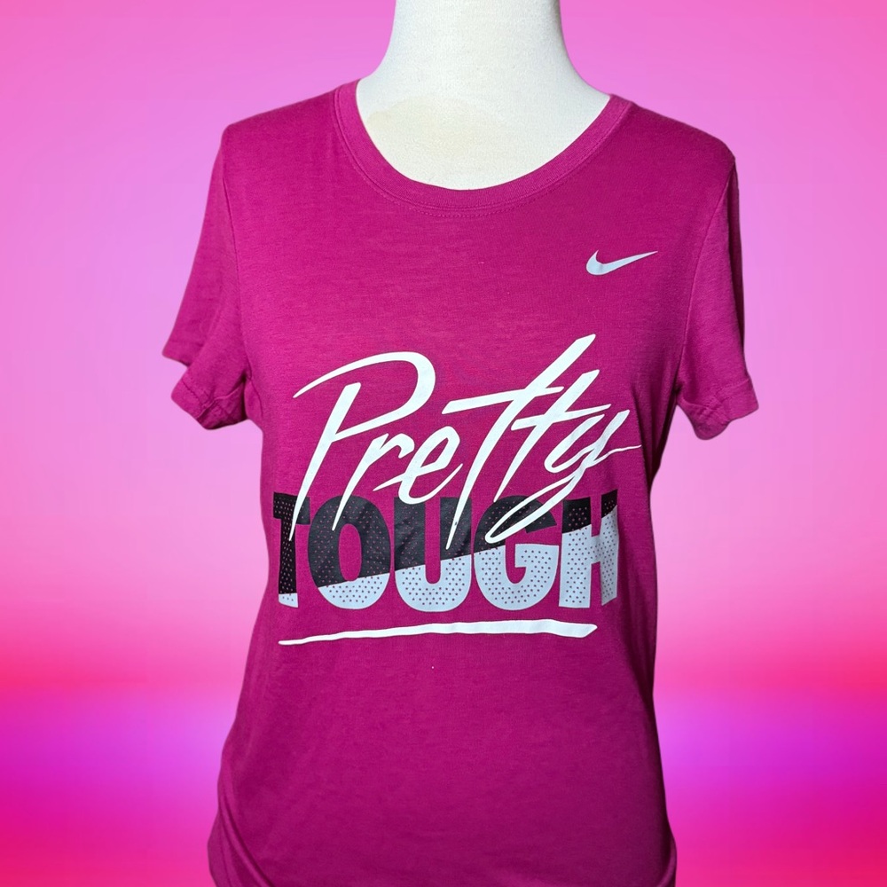Nike Pink Fitted Short Sleeve T-Shirt